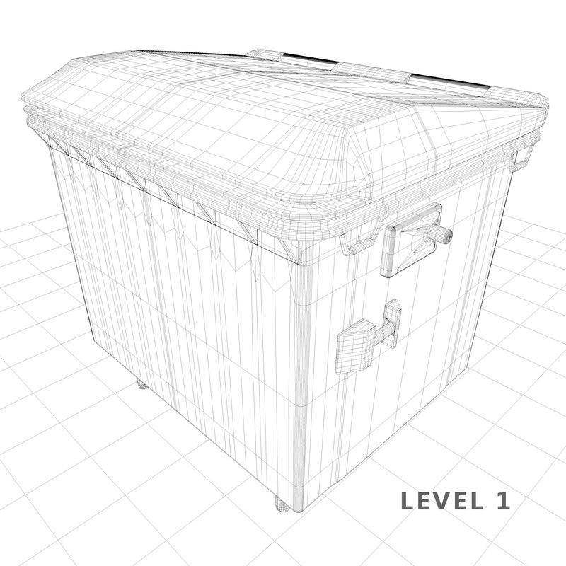 800x800 Trash Dumpster 3d Model Download For Free - Dumpster Sketch