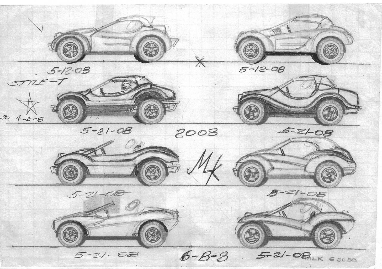 1600x1130 Kit Carfiberglass Buggy356 Replica - Dune Buggy Sketch