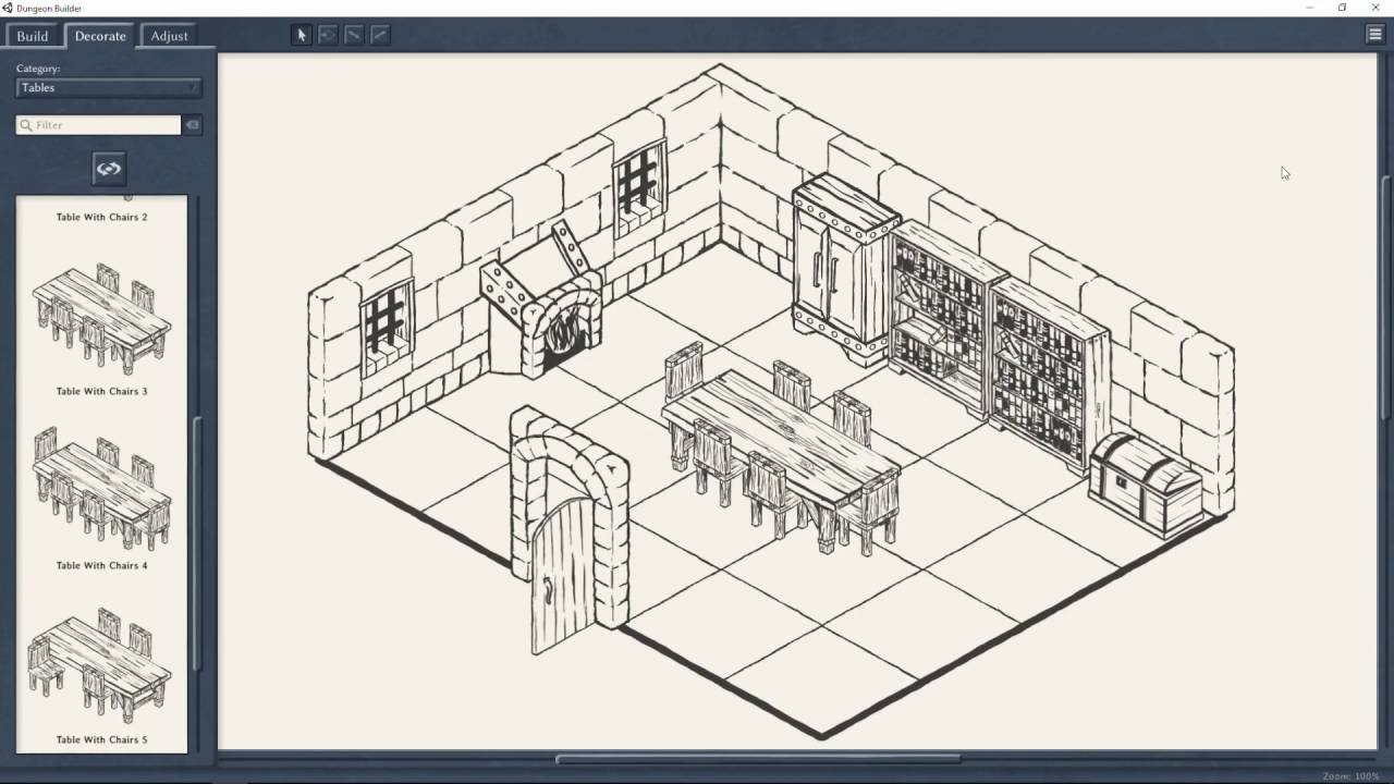 1280x720 Dungeon Builder Demonstration - Dungeon Sketch