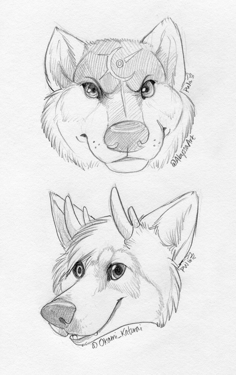 757x1200 Duo Sketches Weasyl - Duo Sketch