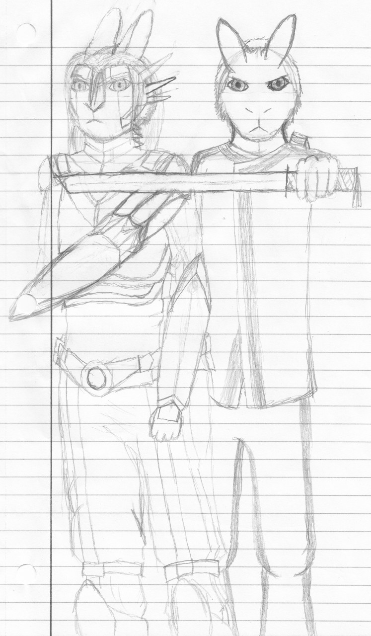 747x1280 Grumpy Bun Duo Sketch By Pikachugunner - Duo Sketch