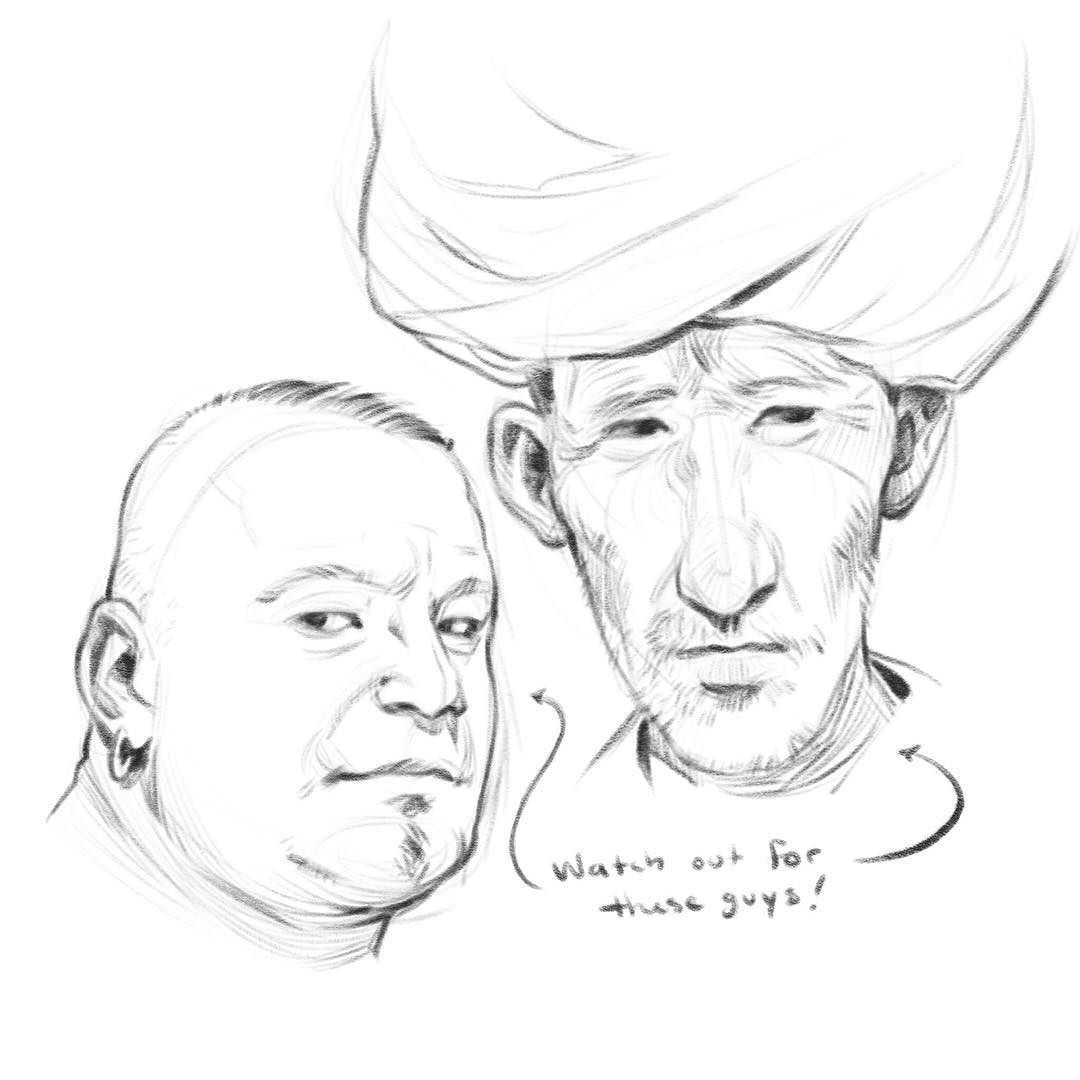 1080x1080 More Head Studies! Watch Out For This Dynamic Duo Right Here - Duo Sketch