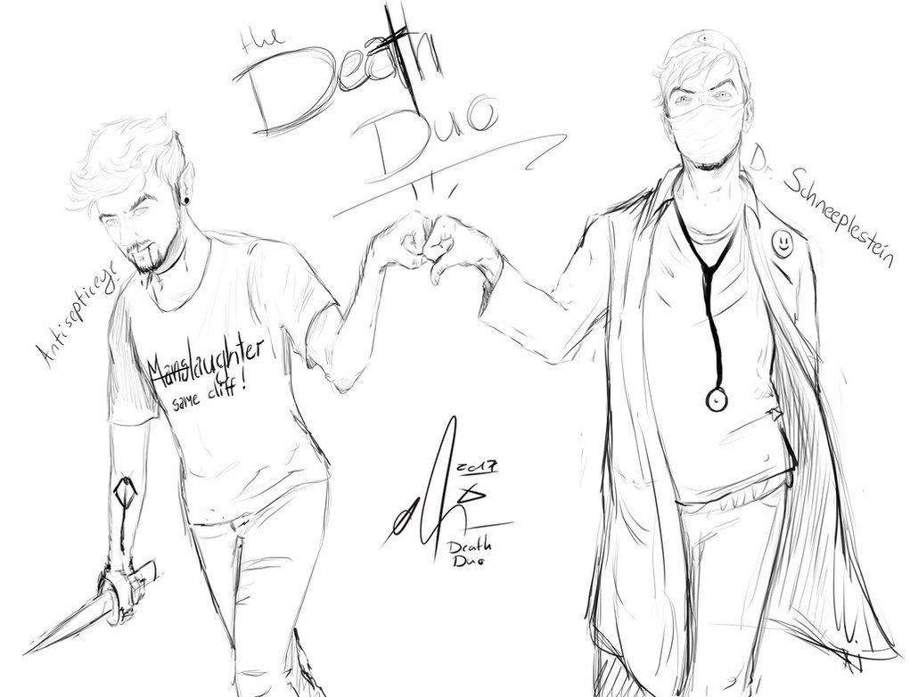 1021x782 Death Duo Sketch By Piligy - Duo Sketch