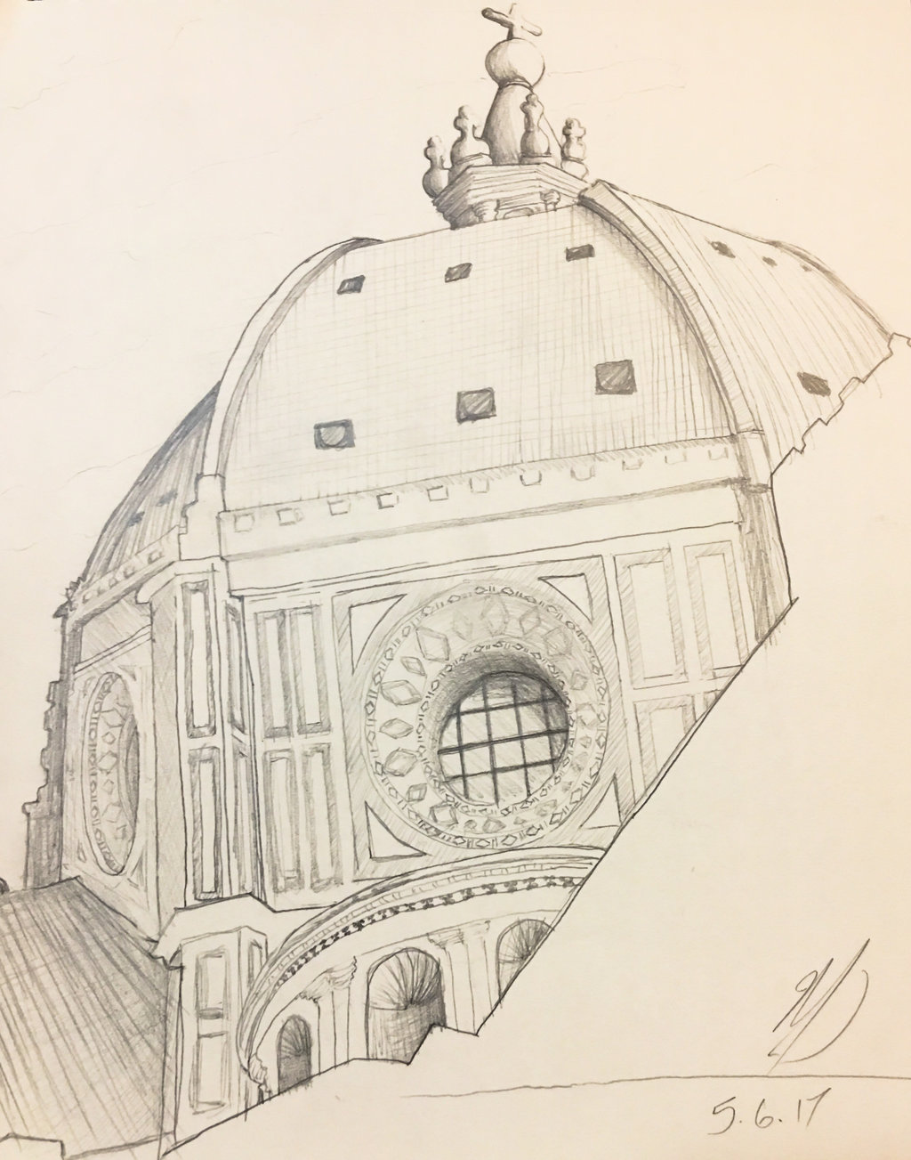 1024x1303 Duomo Sketch 5.6.17 By Michaeldavid Pollok - Duomo Sketch