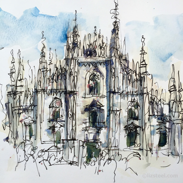 700x700 Urban Sketching In Milan - Duomo Sketch