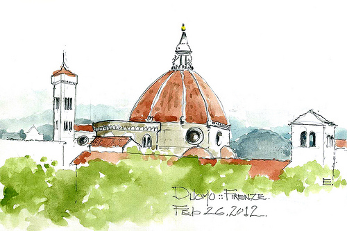 500x333 An Open [Sketch]book Florence Il Duomo - Duomo Sketch