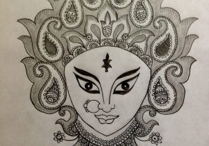 Durga Sketch At Paintingvalley Com Explore Collection Of Durga Sketch