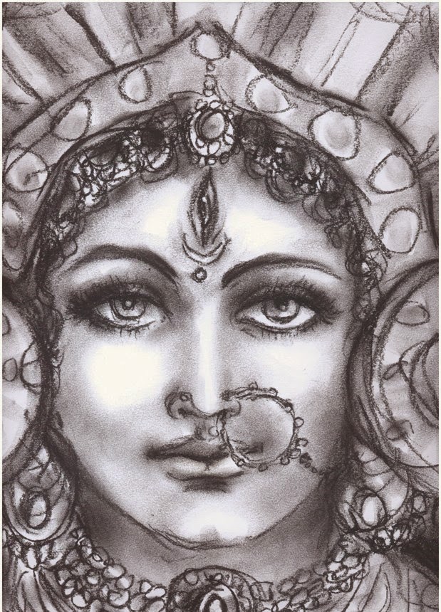 Durga Sketch at PaintingValley.com | Explore collection of Durga Sketch