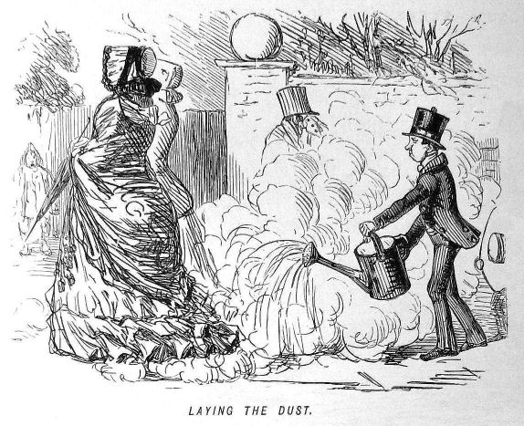 574x467 Sketch From 1850 Laying The Dust - Dust Sketch