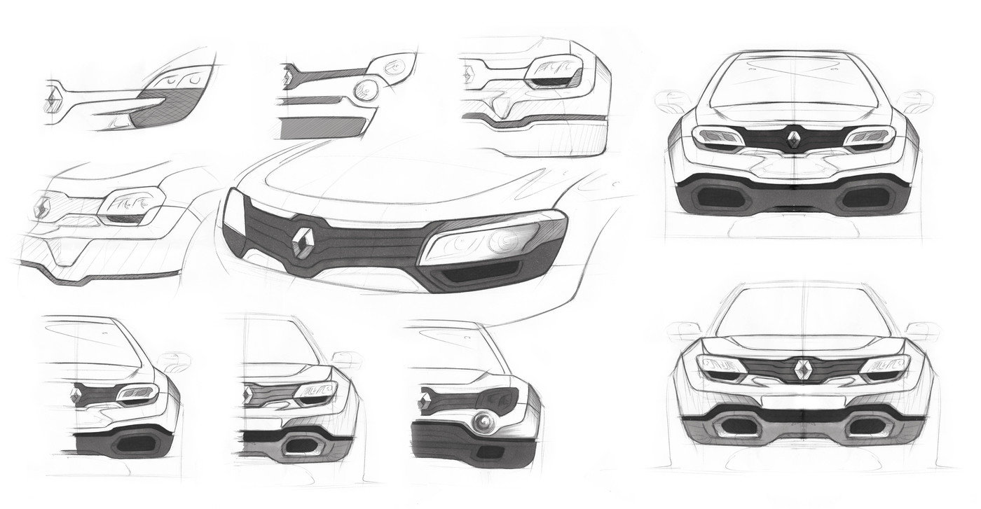 1400x727 Renault Duster Facelift By Luiz Otero - Duster Sketch