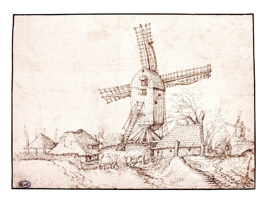 900x693 Dutch Windmill By Victorian Lady - Dutch Windmill Sketch