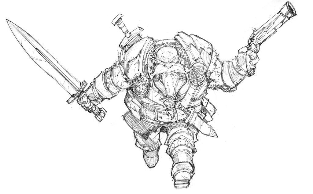 1024x636 Dwarf Sketch By Max Dunbar - Dwarf Sketch