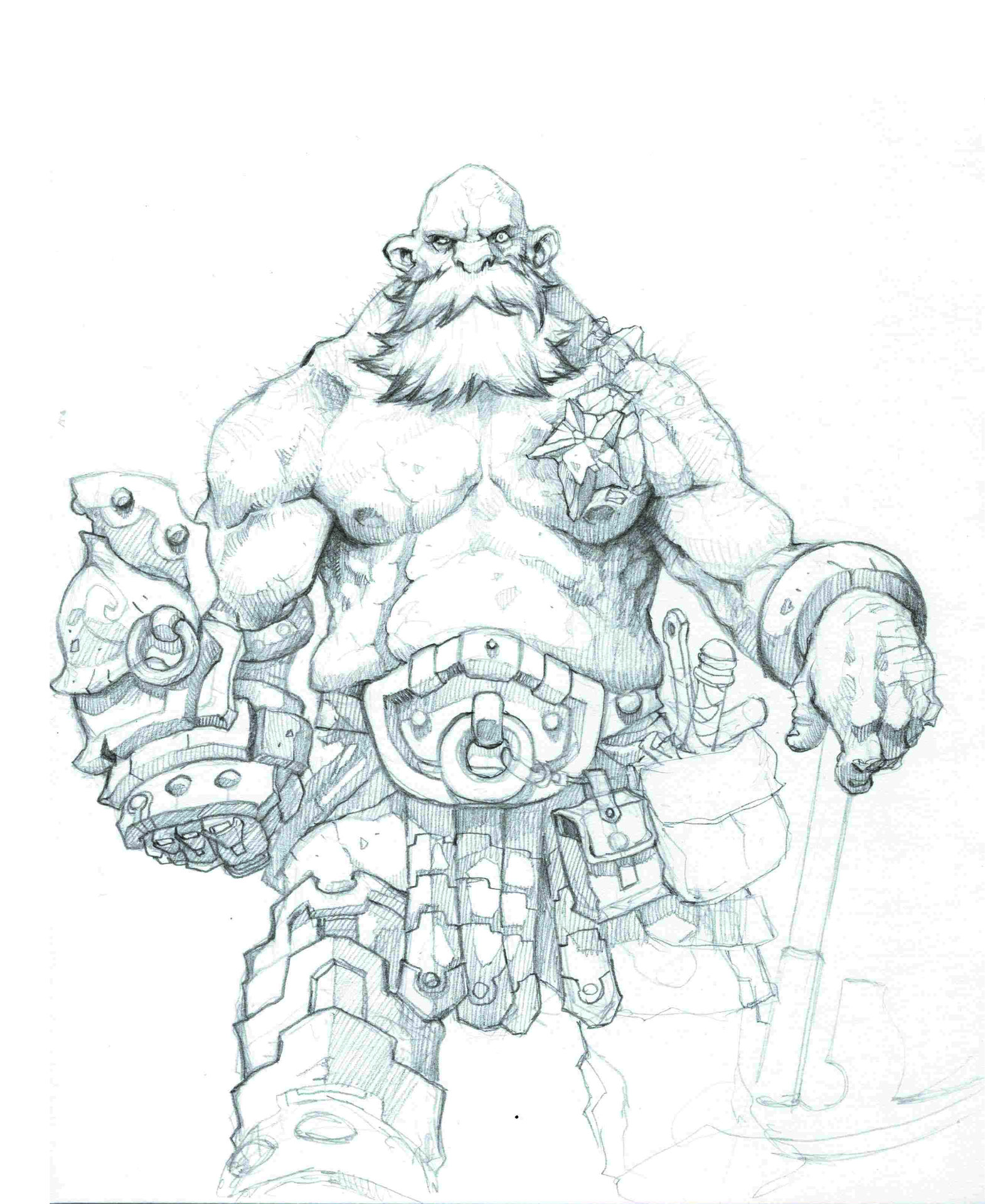 1570x1920 Artstation - Dwarf Sketch
