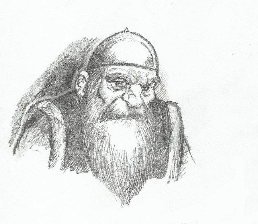 900x782 Dwarf, Sketch By Thomasdrewsen - Dwarf Sketch