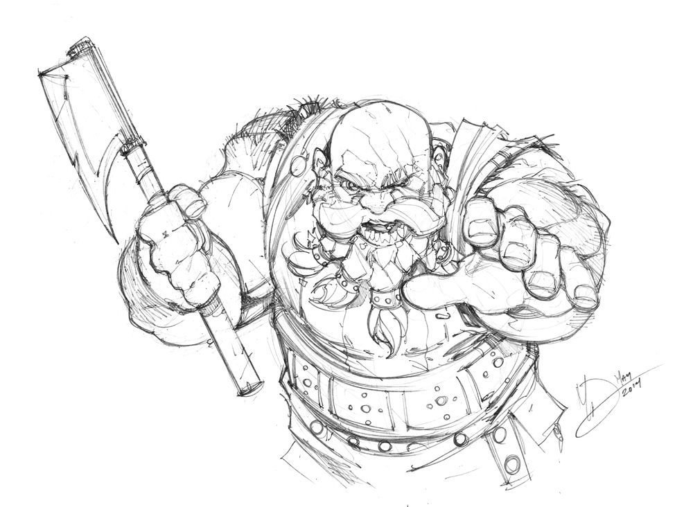 1000x732 Dwarf Berserker By Max Dunbar Characters In 2018 - Dwarf Sketch