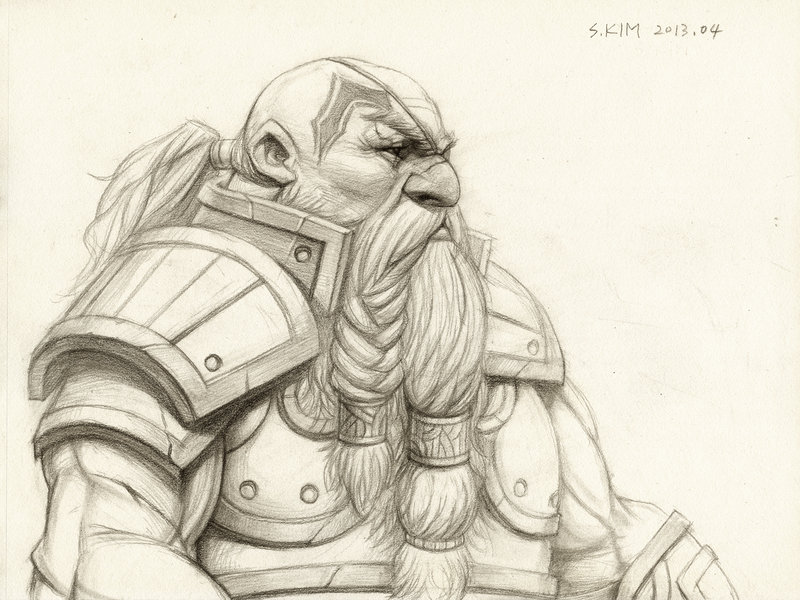 800x600 Dwarf Drawing, Pencil, Sketch, Colorful, Realistic Art Images - Dwarf Sketch