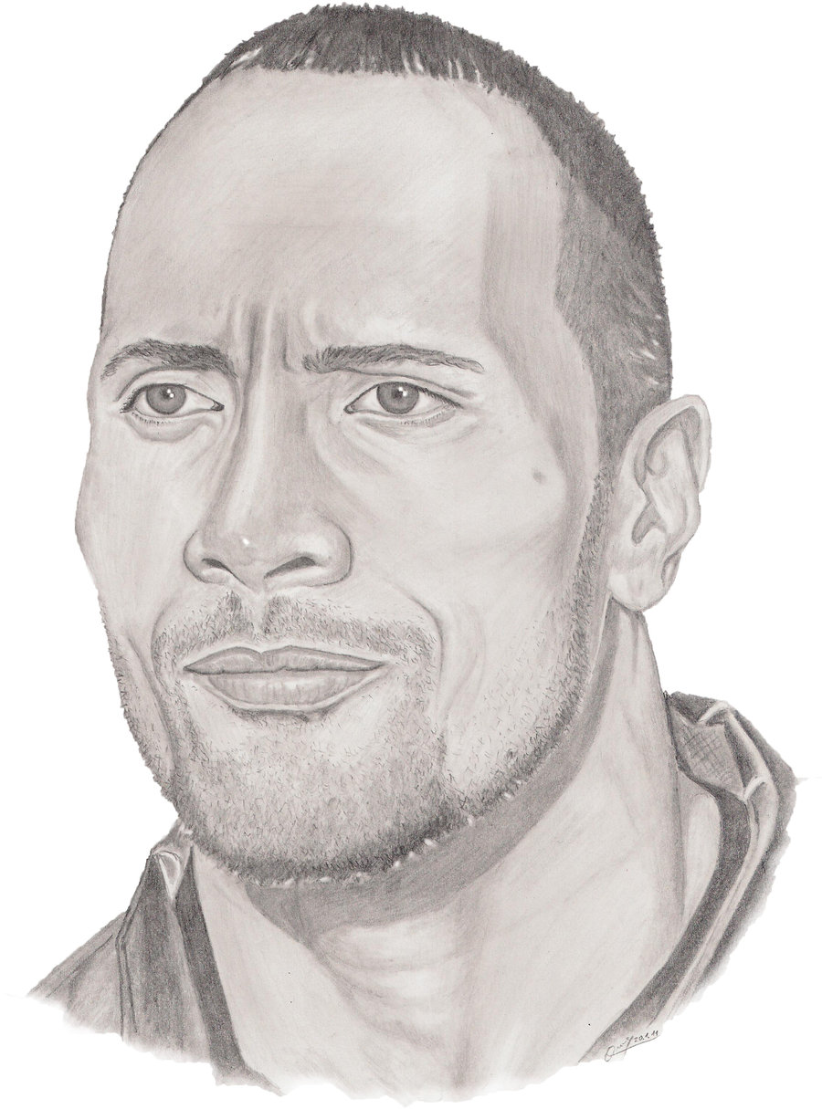 900x1215 Dwayne Johnson Clipart - Dwayne Johnson Sketch