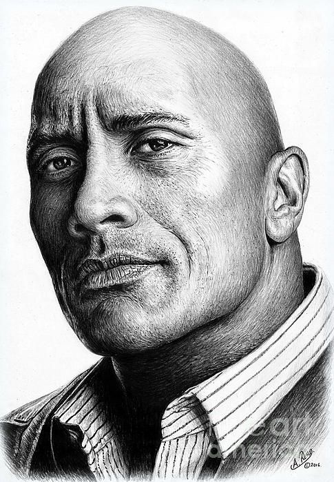 485x700 Pencil Portrait Mastery - Dwayne Johnson Sketch