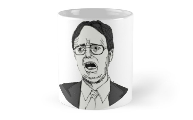 646x400 Dwight Schrute Sketch Mugs By Erica G Redbubble - Dwight Schrute Sketch