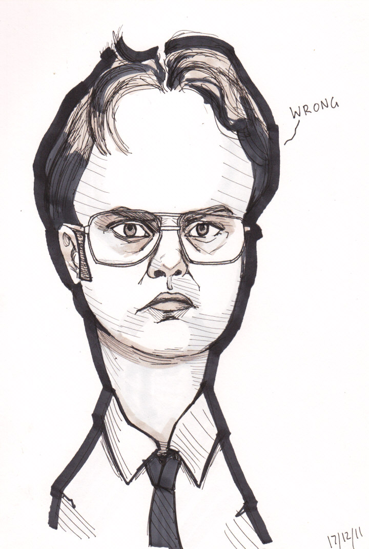 720x1071 Dwight Schrute Caricature By J0epep - Dwight Schrute Sketch