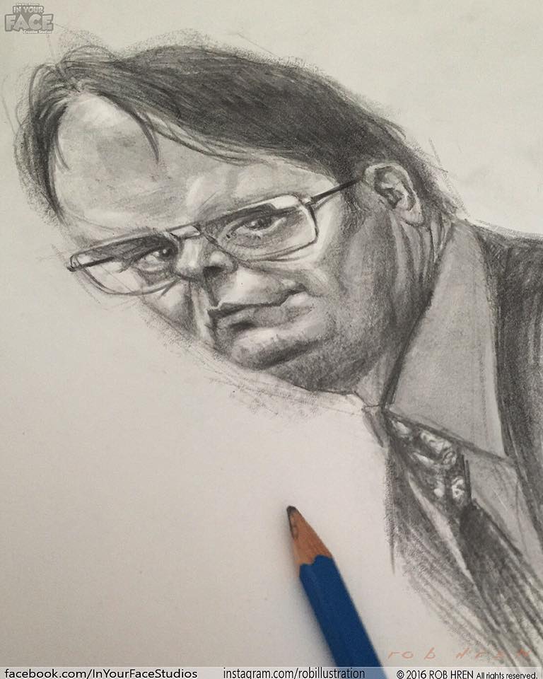 768x960 Dwight Schrute Sketch (Oc) - Dwight Schrute Sketch