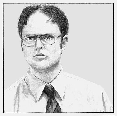 400x399 Dwight K Schrute On Twitter Criminals Are Like Raccoons. You - Dwight Schrute Sketch