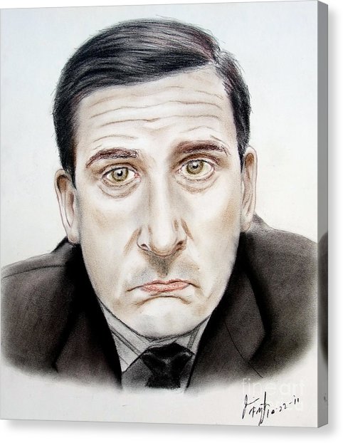 482x622 Steve Carell As Michael Scott In The Office Pastel By Jim Fitzpatrick - Dwight Schrute Sketch