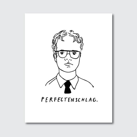 570x570 Dwight Schrute Perfectenschlag Illustration Etsy - Dwight Schrute Sketch