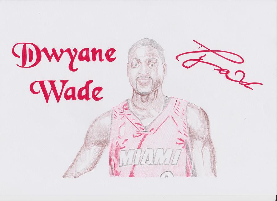 900x655 Dwyane Wade Drawing By Toni Jaso - Dwyane Wade Sketch