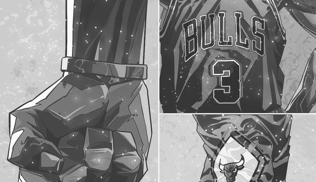 1080x622 Dwyane Wade Home Illustration Hooped Up - Dwyane Wade Sketch