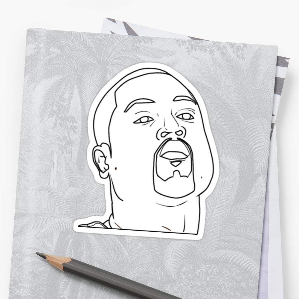 1000x1000 Dwyane Wade Stickers By Tass5 Redbubble - Dwyane Wade Sketch