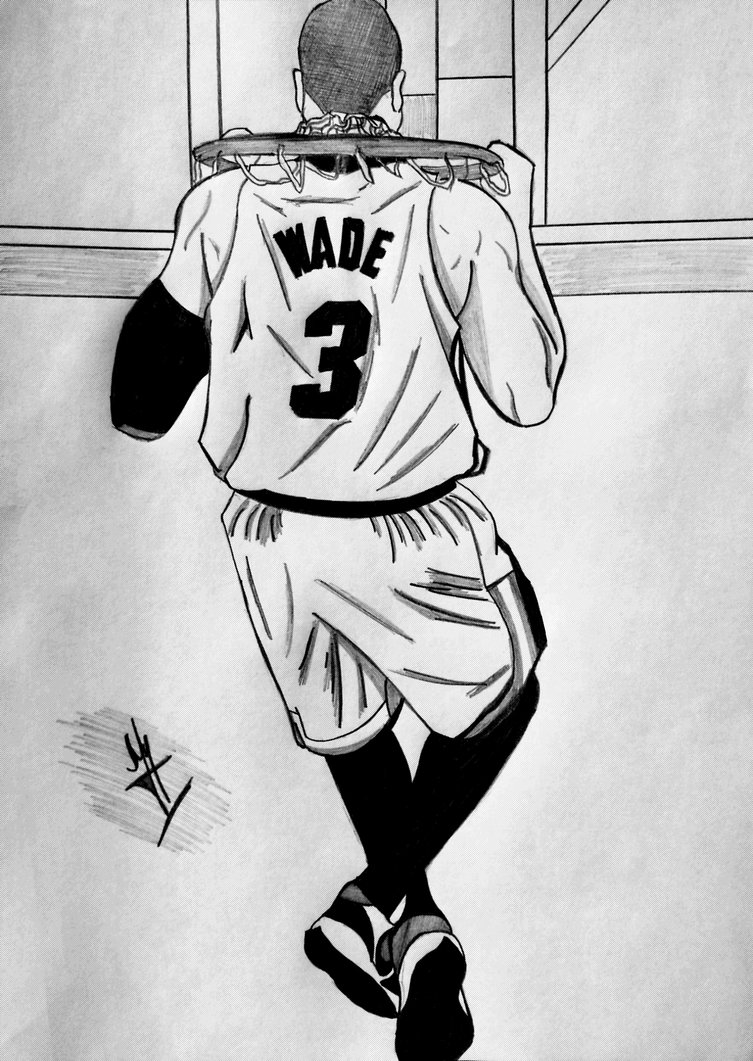 753x1061 Dwyane Wade By Muraturazov - Dwyane Wade Sketch