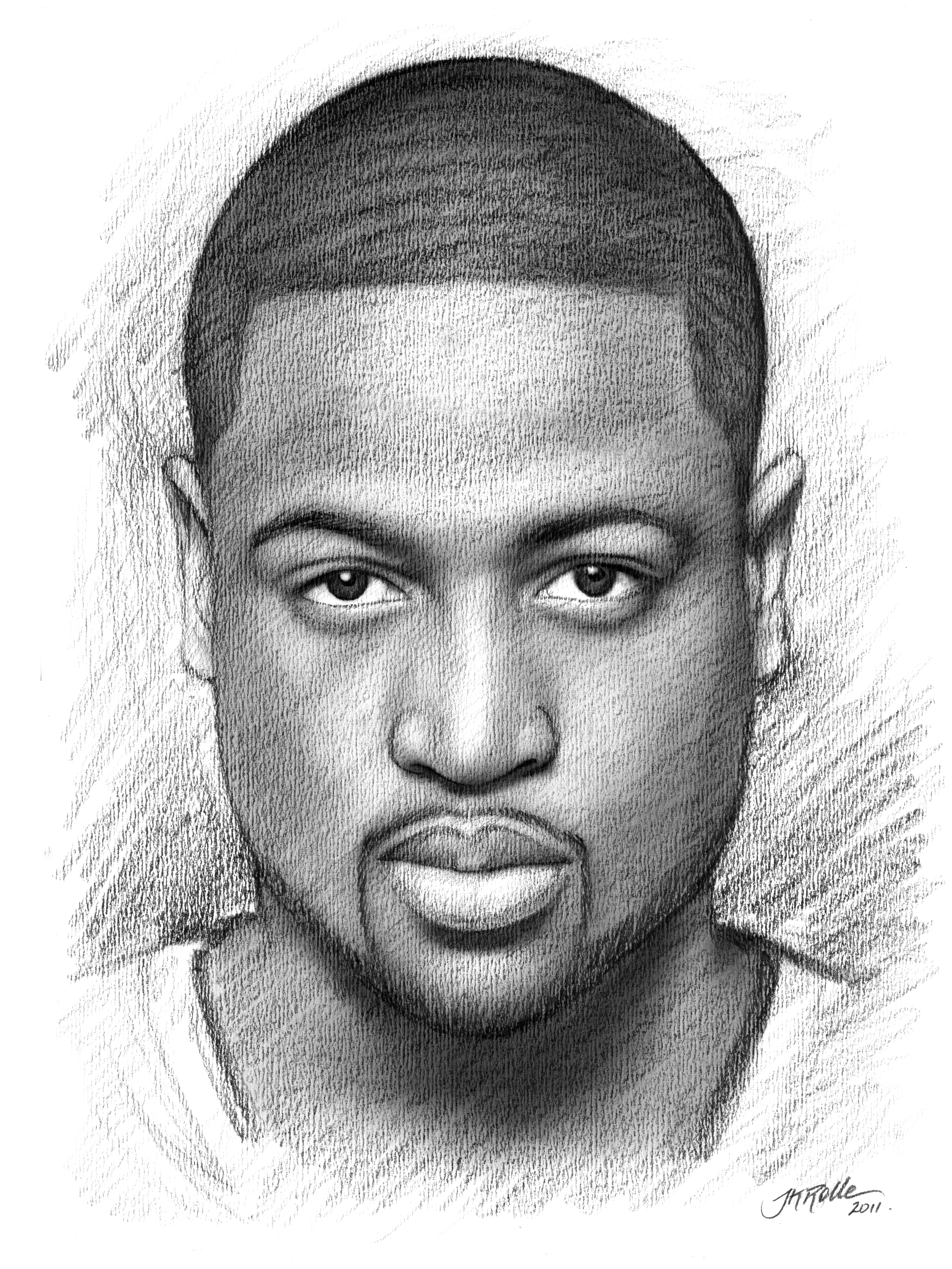 3600x4800 Graphite Portraits The Celebrity Artist - Dwyane Wade Sketch