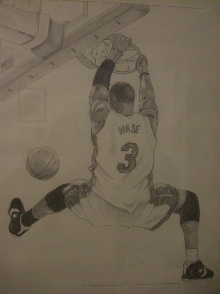 453x604 Pencil Drawings Of Dwyane Wade - Dwyane Wade Sketch