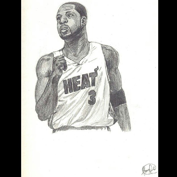 612x612 Artmazingal - Dwyane Wade Sketch