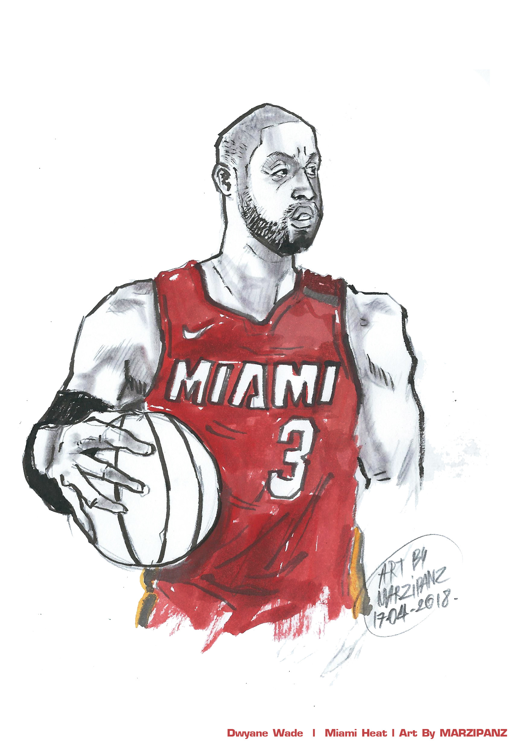 1748x2480 Artstation - Dwyane Wade Sketch