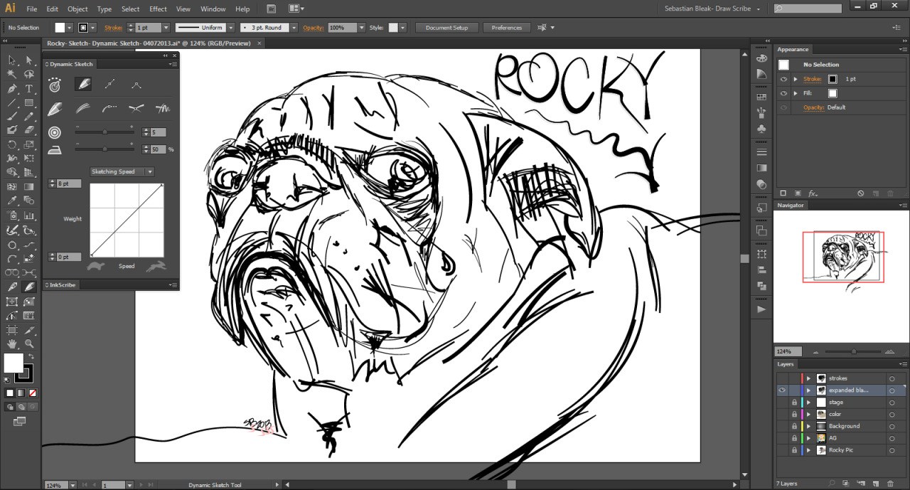 1280x689 Just 4 Fun 04072013 Rocky Sketch W Astute Graphics Dynamic - Dynamic Sketch Tool