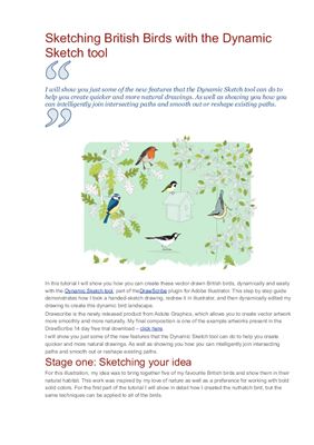 282x400 Sketching British Birds With The Dynamic Sketch Tool [Doc] - Dynamic Sketch Tool