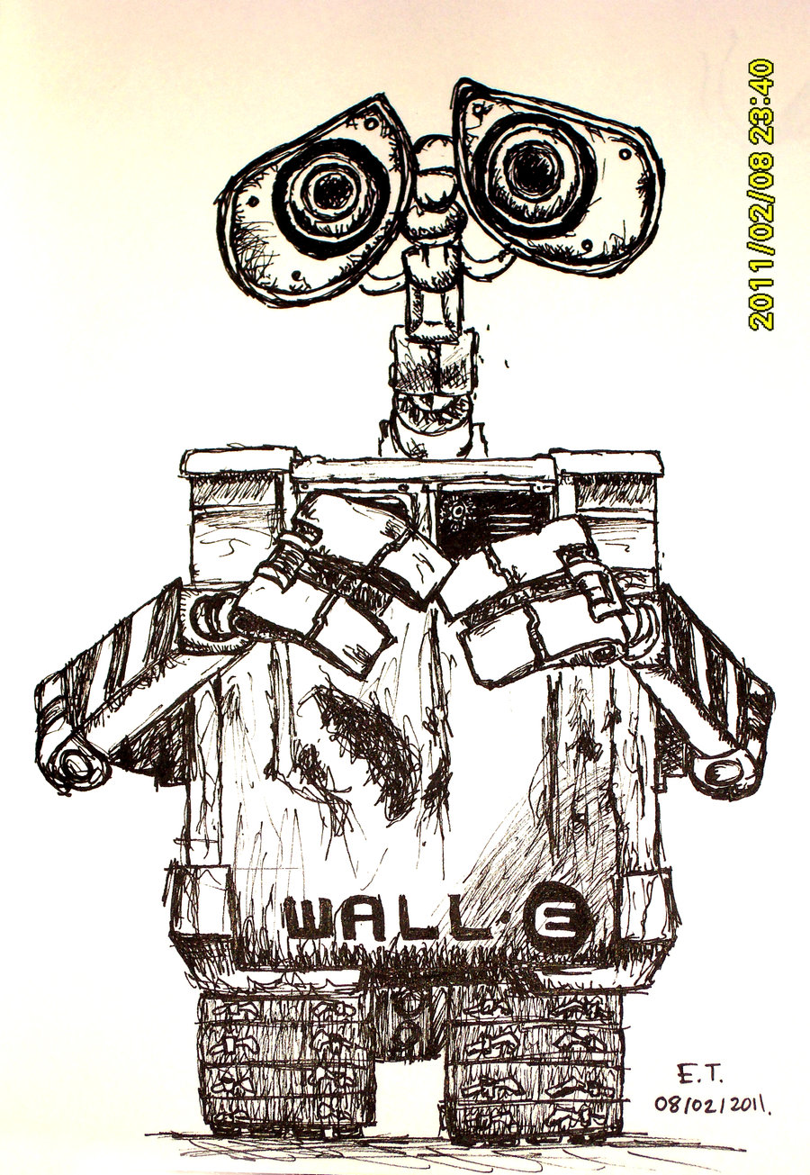 900x1305 Wall E Sketch 2 By Emretanirgan - E Sketch