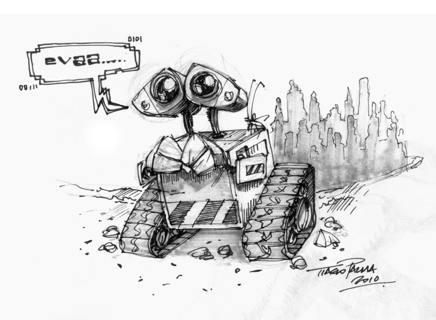 900x660 Wall E Sketch By Palmations - E Sketch