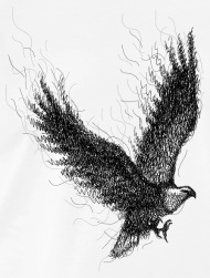 190x251 Flying Eagle Hand Drawing By Tsign703 Spreadshirt - Eagle Flying Sketch