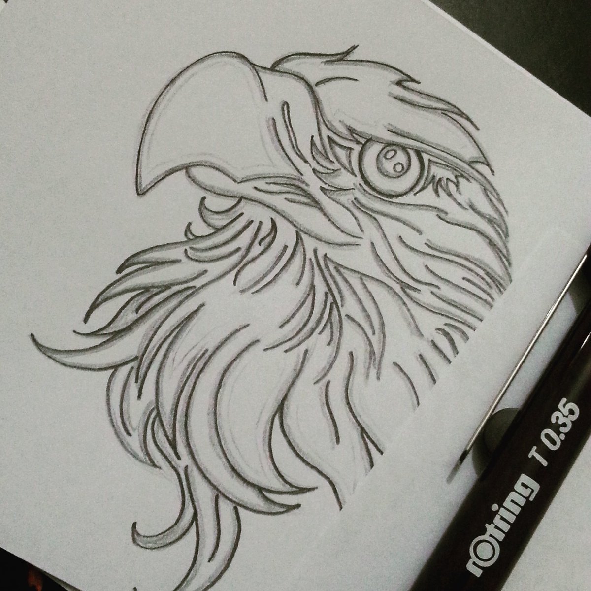 1200x1200 On Twitter Eagle ) - Eagle Sketch Tattoo
