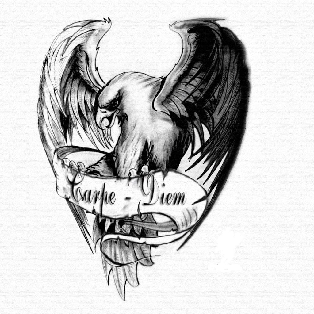 1024x1024 Eagle Tattoo Drawings - Eagle Tattoo Sketch