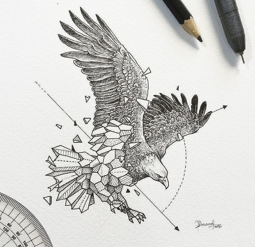 Татуировка Орел эскиз