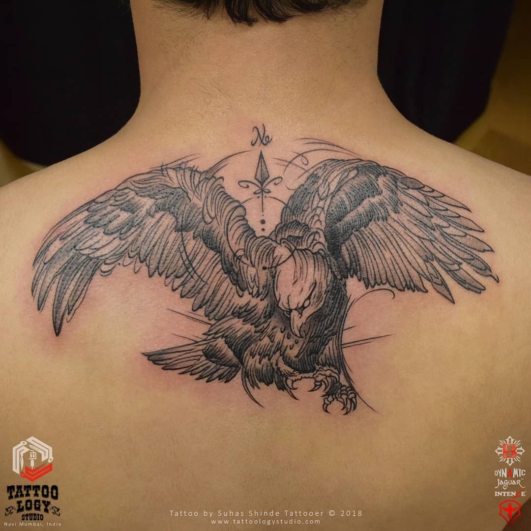 1080x1080 Scube Tattoology Geometric Sketch Style Flying Eagle - Eagle Tattoo Sketch