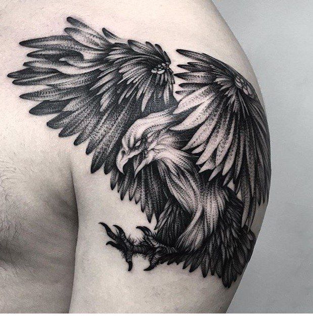 619x625 Mighty Eagle Tattoo Tats Tattoos, Eagle Tattoos - Eagle Tattoo Sketch