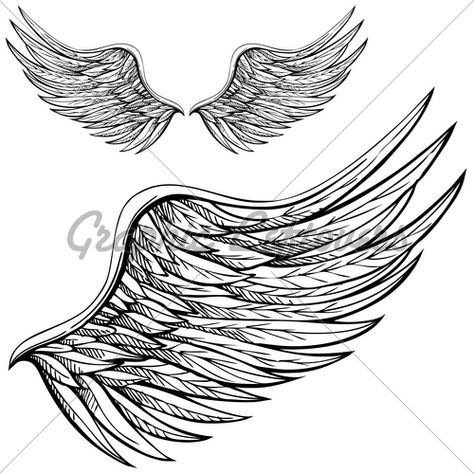 474x474 Drawn Wings Eagle Wing - Eagle Wings Sketch