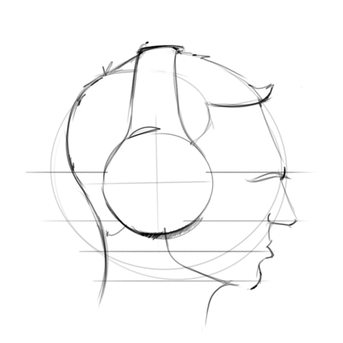 700x700 Drawn Headphone Sketched - Earphones Sketch