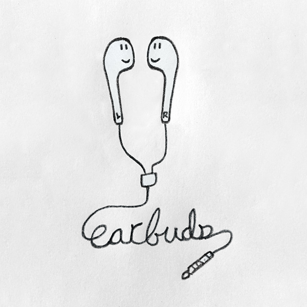 600x600 Best Creations Ear Buds Earbuds Pun Images On Designspiration - Earphones Sketch