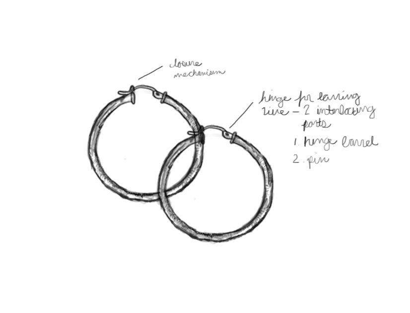 826x630 How To Design The Simplest Hoop Earrings Ever - Earring Sketch